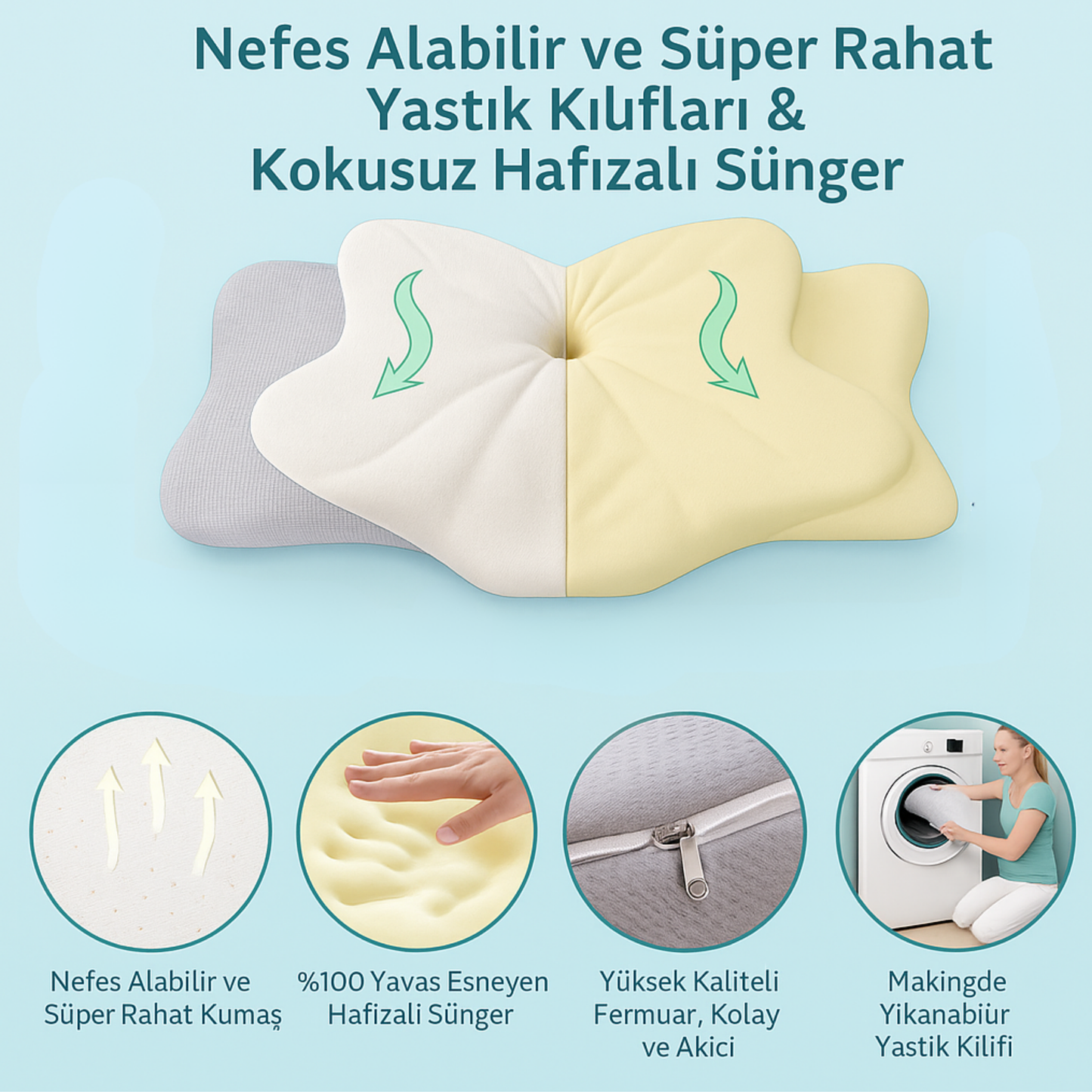 Boyun ve Sırt Agrıları İçin Ergonomik Yastık